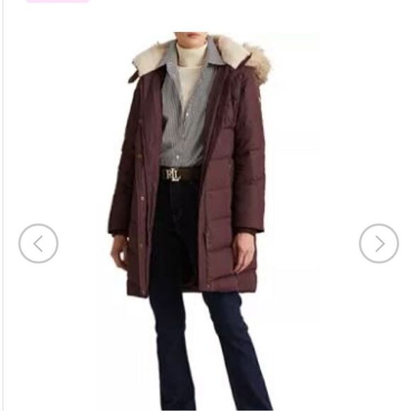 Women’s  Ralf Lauren faux shearling lined down feather coat size XS and S , NWT - Picture 4 of 16